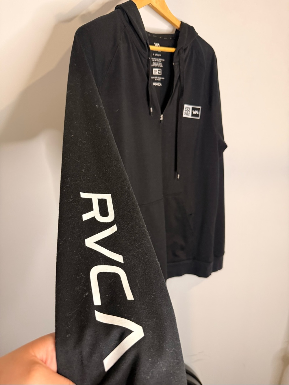 RVCA VA Sport BJ Penn Signature 1/4 Zip Pullover Training Hoodie Size Large - Picture 2 of 6